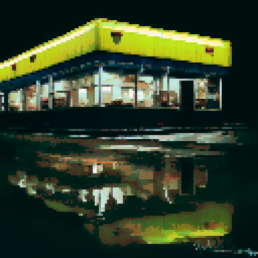 Waffle House on a black background