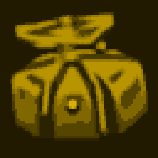 small gold bag with a mini quimera face on center, the quimera face must be small and drawed as stamp of the bag