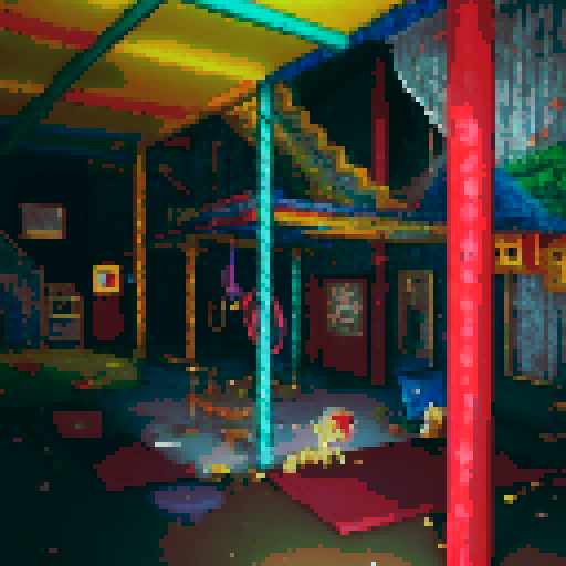 abandoned indoor playground