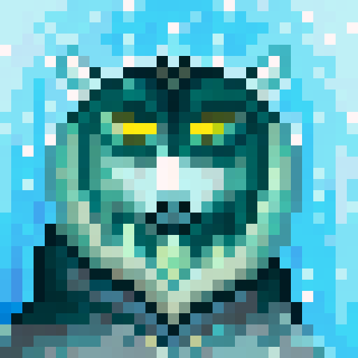 Wolf avatar, portrait,glowing eyes