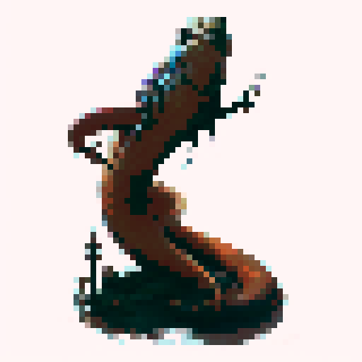 Snake with the torso and head of a human, horror fantasy rpg