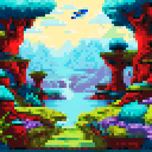 I want bluebirds in all sceneries and landscapes of the world. They should be blue and have orange beaks and white eyes. They should be cute like the twitter bird. 