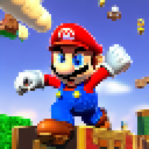 super mario fistpumping
