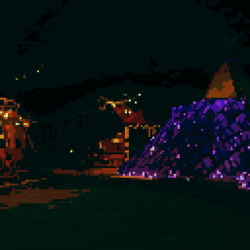 Mine, amethyst, railway, tipi tent