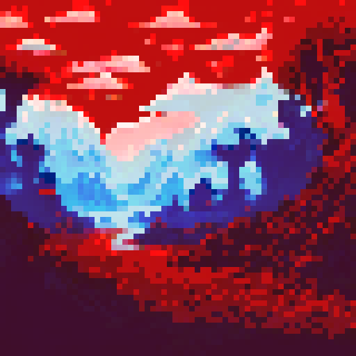 evil fantasy landscape, dead trees on floor, wasteland, jagged rocks, sRGB, pixel art, background, landscape