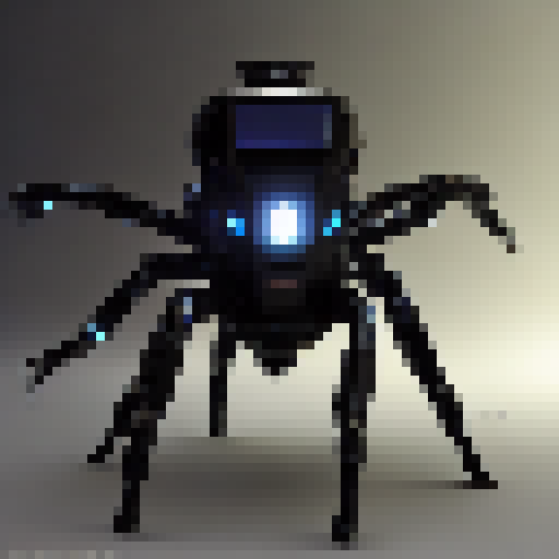 Futuristic spider robot