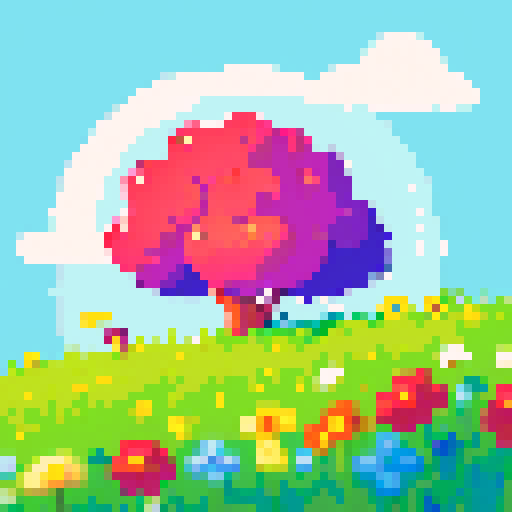 illustration with a meadow, close-up