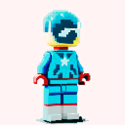 Captain America lego pixel