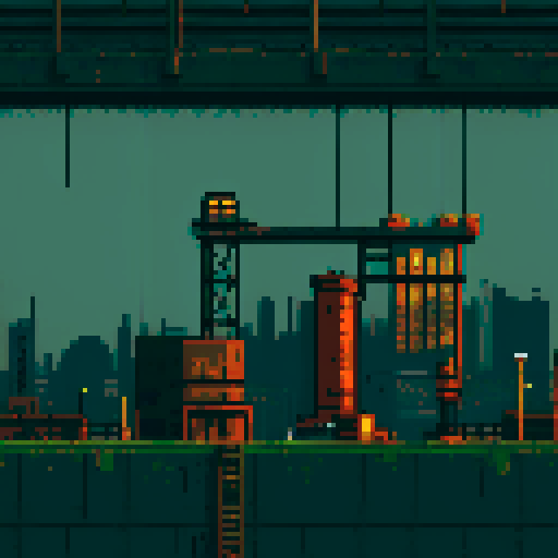 Rusty industrial city 