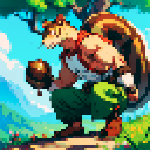 squirrel with buff arms