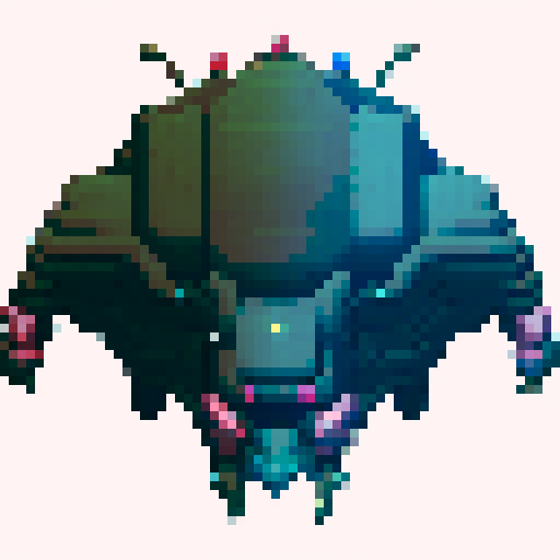 Top Down Animated space alien boss