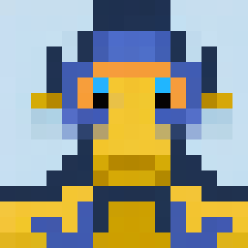 Pixelated Pokemon trainer with a confident stance, a Pikachu on their shoulder, surrounded by tall grass and a bright blue sky, all in 16x16 pixel portrait style.