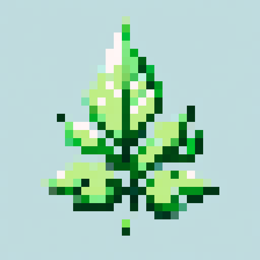 one green leaf, white background