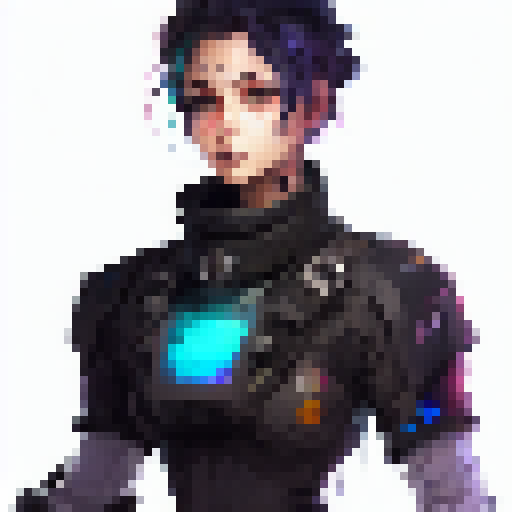 KAY/0 from Valorant, vivid colors