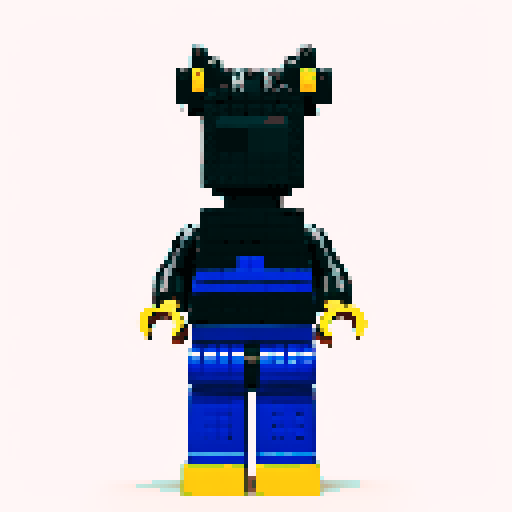 lego pixel, vibrant colors, blocky shapes, small plastic bricks, isometric perspective, retro video game, low resolution, 8-bit graphics, sharp edges, square grid, limited color palette, nostalgic feel, brick-built characters, iconic lego logo, digital recreation, detailed textures, crisp lines, simplified forms, nostalgic gaming vibes rainbow body