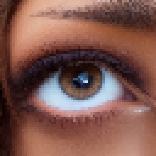 female with brown hair and brown eyes