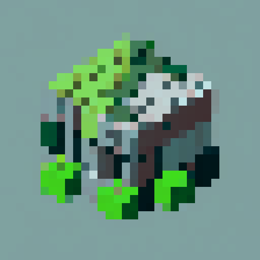 Grey and green bricks, pixel art, sRGB