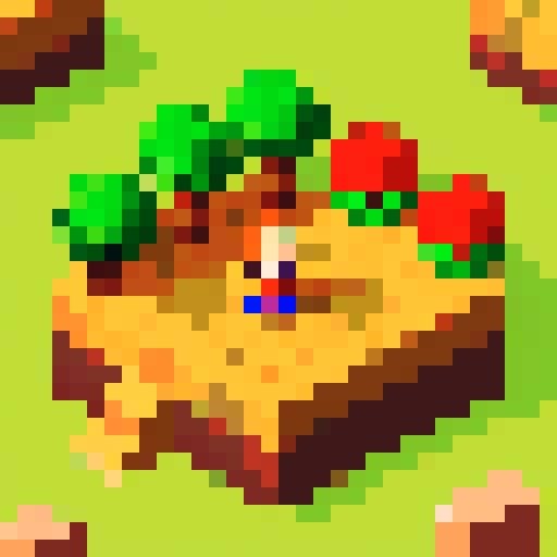 32-bit chestnut, fantasy top-down RPG with a orthogonal camera not isometric