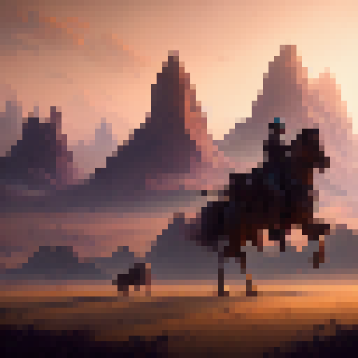 Rohan's vast grasslands stretch to the horizon, dotted with galloping horses and armored riders, as the sun sets behind the mountains, casting a warm, orange glow on the medieval castle in the distance, all depicted in a realistic, oil painting style.
