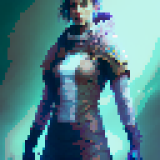 Full body of female celtic druid, side view sprite for platformer game