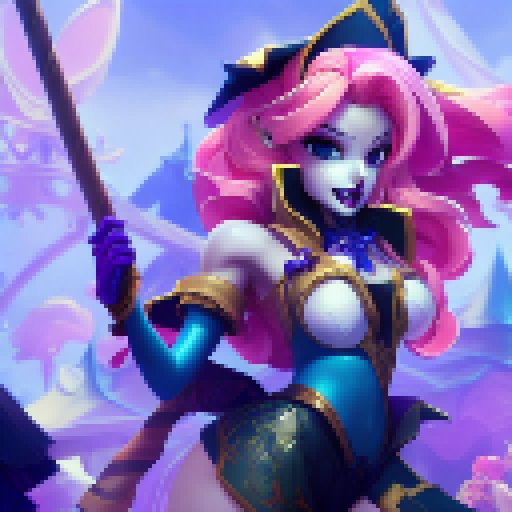miss fortune from league of legends, wearing a bunny outfit with leg tights while dancing on a pole