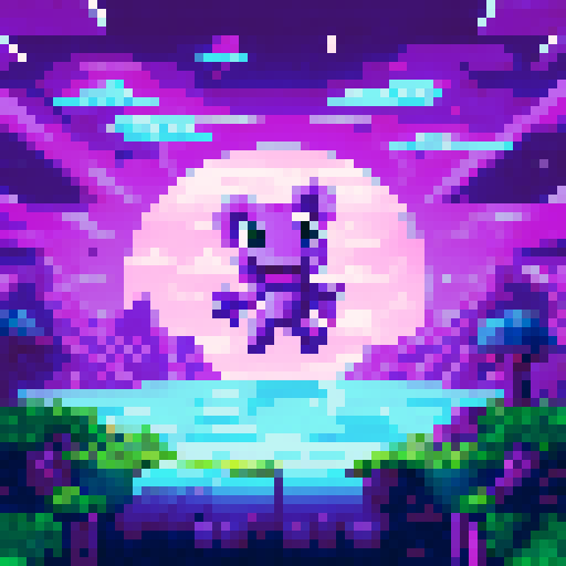 Space, crazy match ups, purple hedgehog, purple frog with big eyes