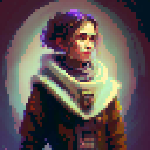 A celtic druid with antler cowl, side view full body, platformer sprite, pixel perfect