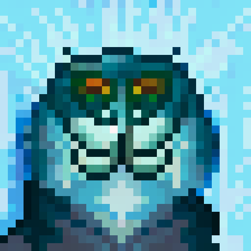 Wolf avatar, portrait, glowing eyes