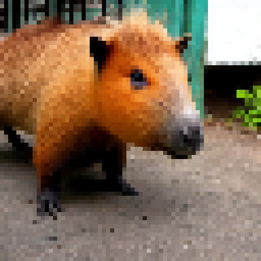 Capybaras in a small Venezuelan city. Theater 