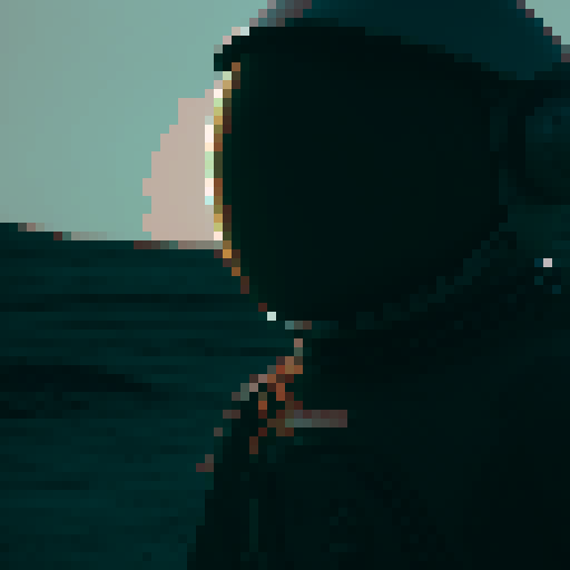 an astronaut ((fully detailed and realistic no deformations )) lost on the moon, in the realistic sci-fi and cinematic Photographic style, extremely detailed in 4k/8k with cinematic lighting with a feeling of despair and suffocation No face showing, just the reflection of the helmet 