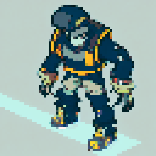 Gritty, industrial, and modern. A sea of cardboard containers, each brimming with bright bulbs of all shapes and sizes, looms over the duo as they scrutinize their surroundings, the worker clad in a hardhat and tool belt, the businessman sporting a sleek suit and tie.