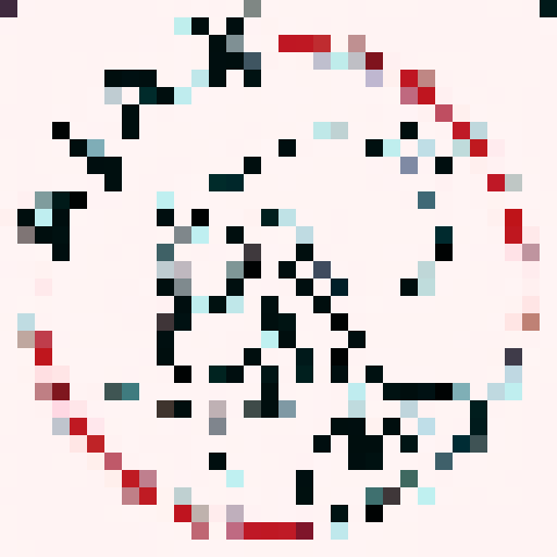 Ajax Amsterdam logo, 32x32 pixel art, skill art, close up, bold red and white colors, dynamic lines, fierce lion emblem, proud and confident expression, intricate details, sleek and modern design