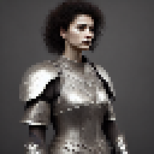 beautiful warrior woman, plate armor