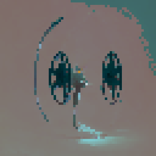 a warrior teleporting through a portal