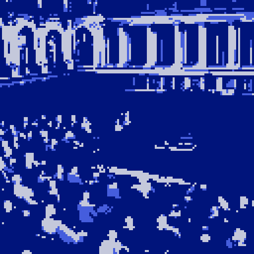German house of parliament, eye level, wide shot, members of parliament, pixel art style, sRGB