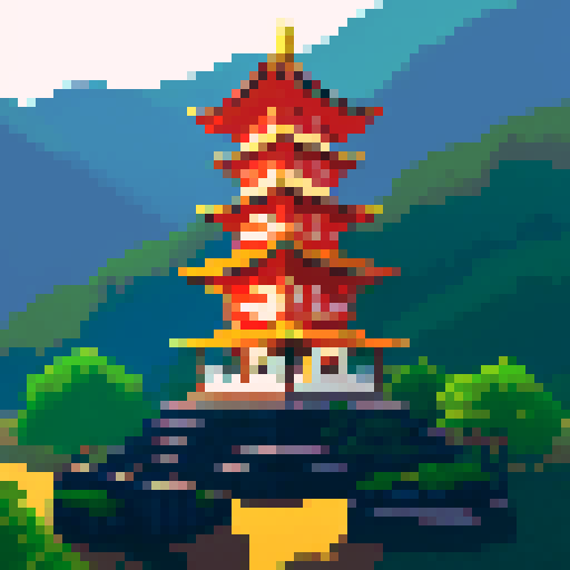 have pagoda in background