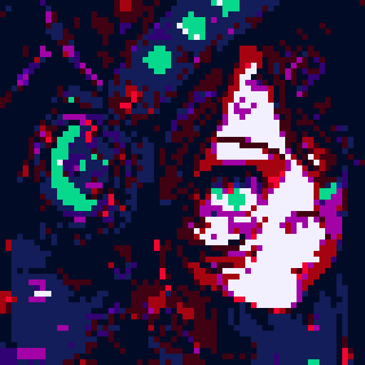 cyberpunk anime girl with cat ears, headphones, and cyborg eyes, in a landscape portrait showcasing vibrant neon cityscape and futuristic technology