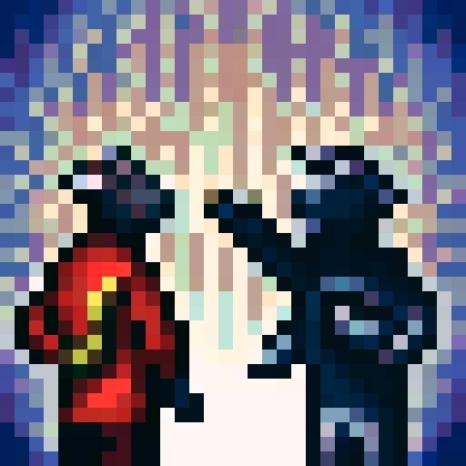 Wolf talking with a sheep. They are on a road between 2 field. The road go to a Snowden mountain 