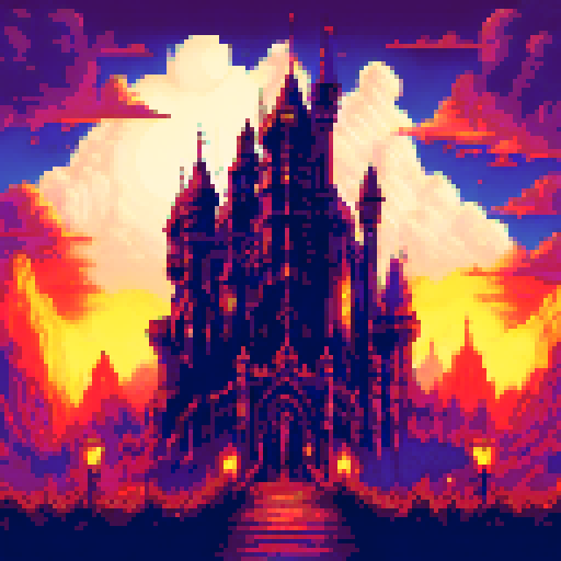 jrpg character, pixelated Super Nintendo style, ps2 horror game, Victorian interior background, continuous eerie atmosphere, dark and gloomy, flickering candlelight, gothic architecture, hauntingly beautiful, pixel art landscape