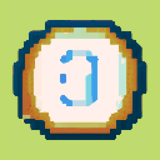 Pixelated cryptocurrency coin