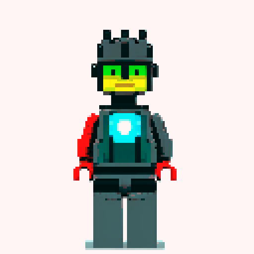 ironman lego pixel