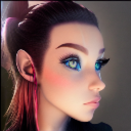 Elegant fantasy elf with long, flowing hair and pointed ears standing in a lush, enchanted forest surrounded by magical, glowing flora and fauna in a vibrant, colorful anime style.