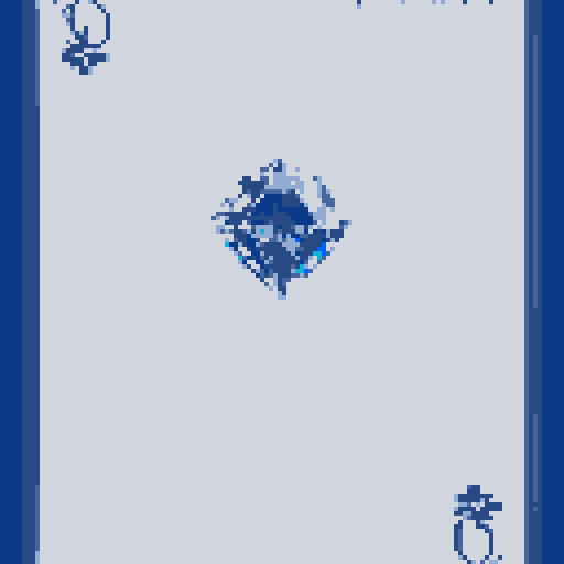 Create a Blue Sapphire gem in the center of the card