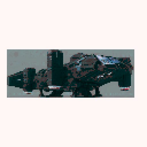 make a pixel art spaceship with bright colors