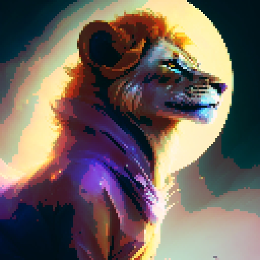 We see the majestic lion roaming the forest, with his sharp teeth and claws. 