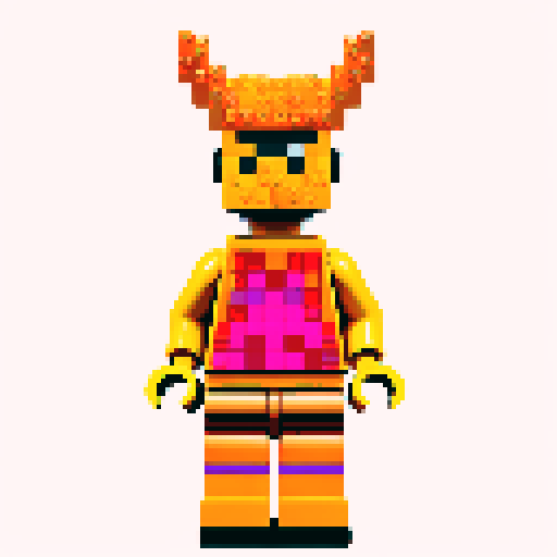 lego pixel, vibrant colors, blocky shapes, small plastic bricks, isometric perspective, retro video game, low resolution, 8-bit graphics, sharp edges, square grid, limited color palette, nostalgic feel, brick-built characters, iconic lego logo, digital recreation, detailed textures, crisp lines, simplified forms, nostalgic gaming vibes