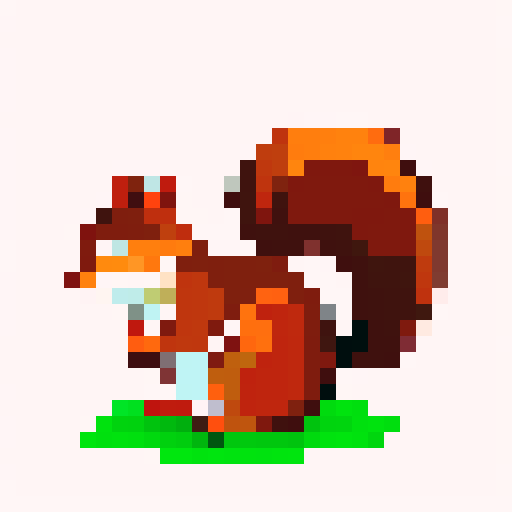 squirrel standing sideways against a clear single color background