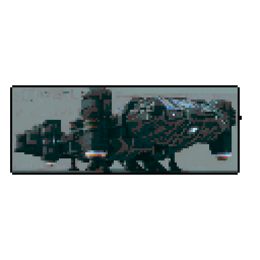 make a pixel art spaceship with bright colors