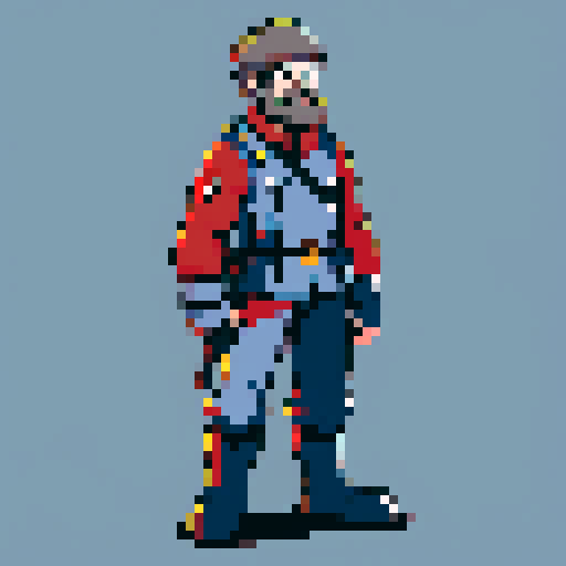 character portrait, soldier, guard, mean-looking, rough beard, fantasy, shoulder-up