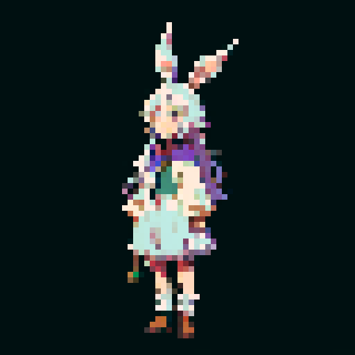 Mysterious and whimsical wererabbit in the style of wizardry